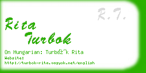 rita turbok business card